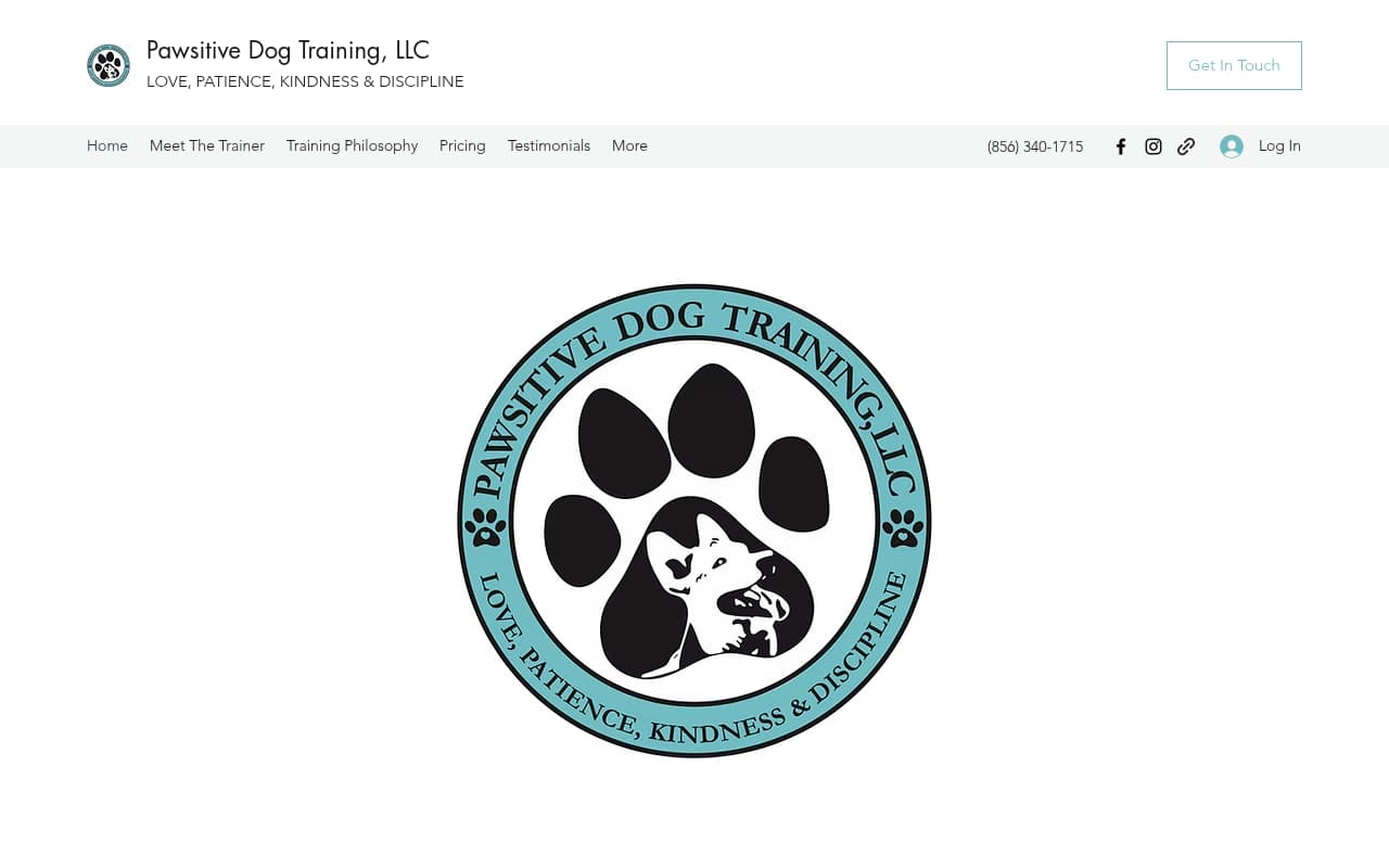 The Pawsitive Trainer website screenshot