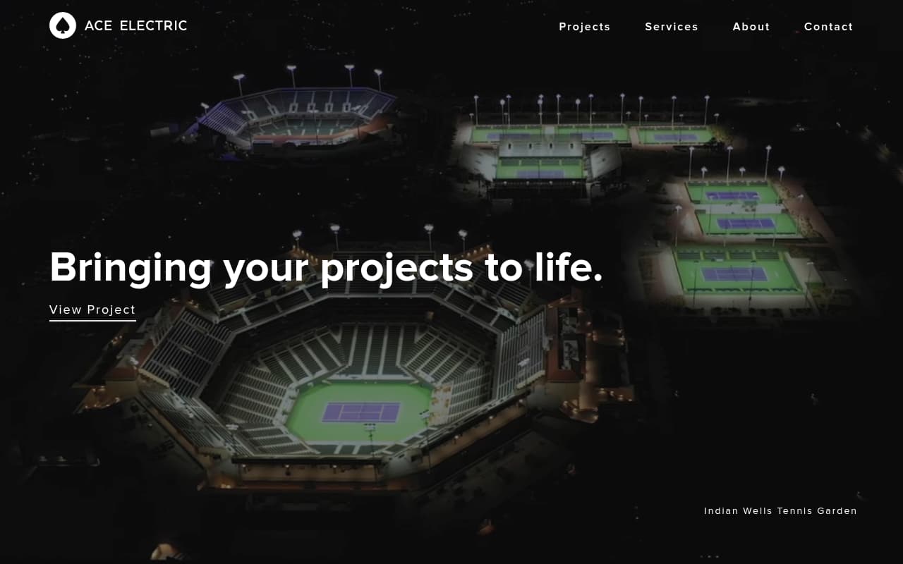 Ace Electric website screenshot