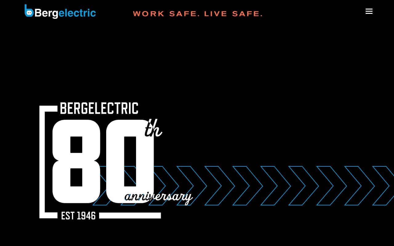 Bergelectric website screenshot