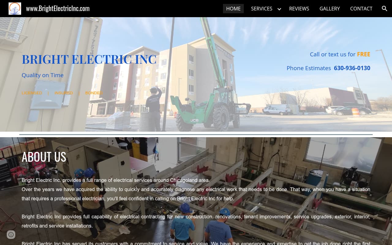Bright Electric website screenshot