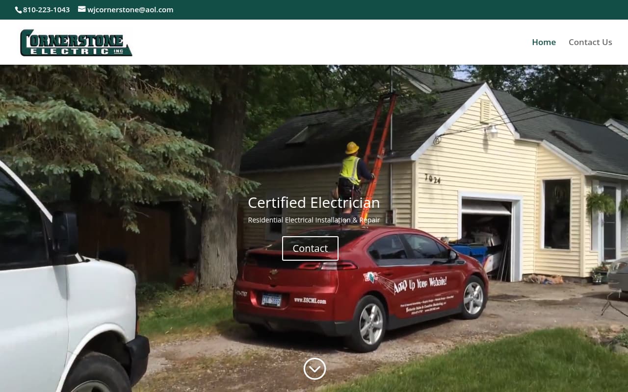 Cornerstone Electric website screenshot