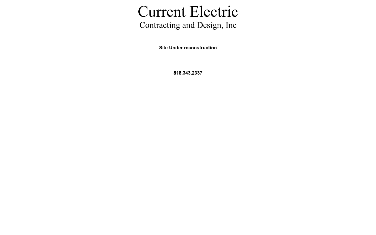 Current Electric website screenshot