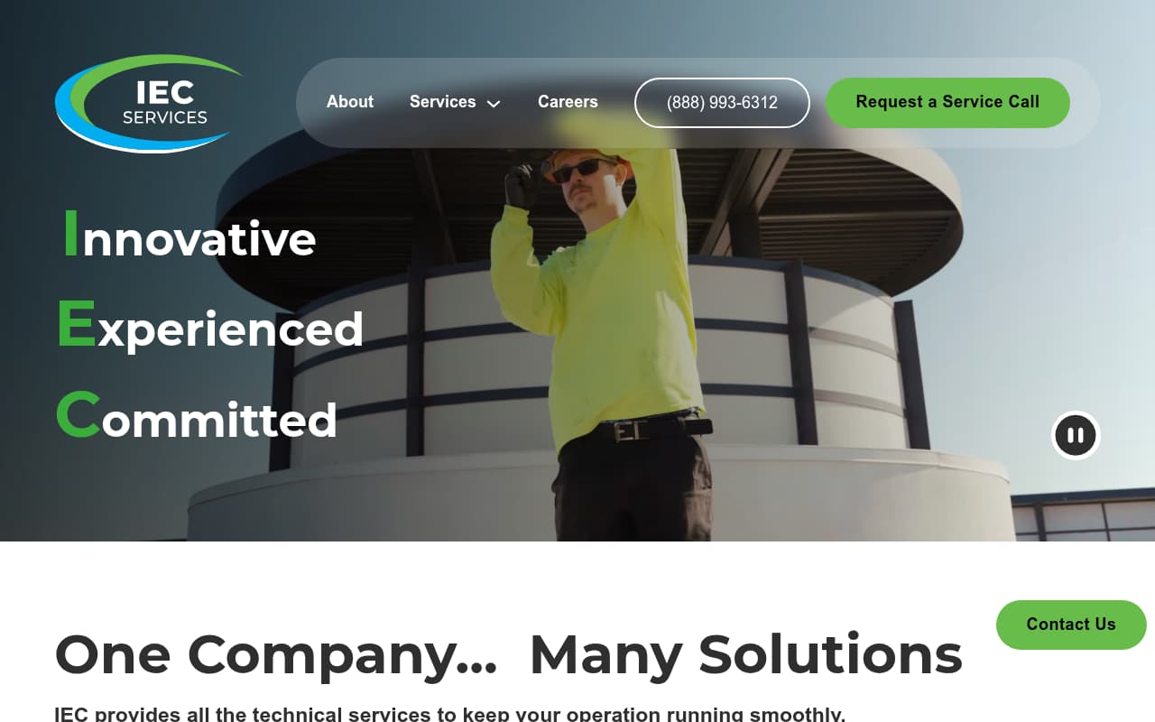 IEC Electric website screenshot