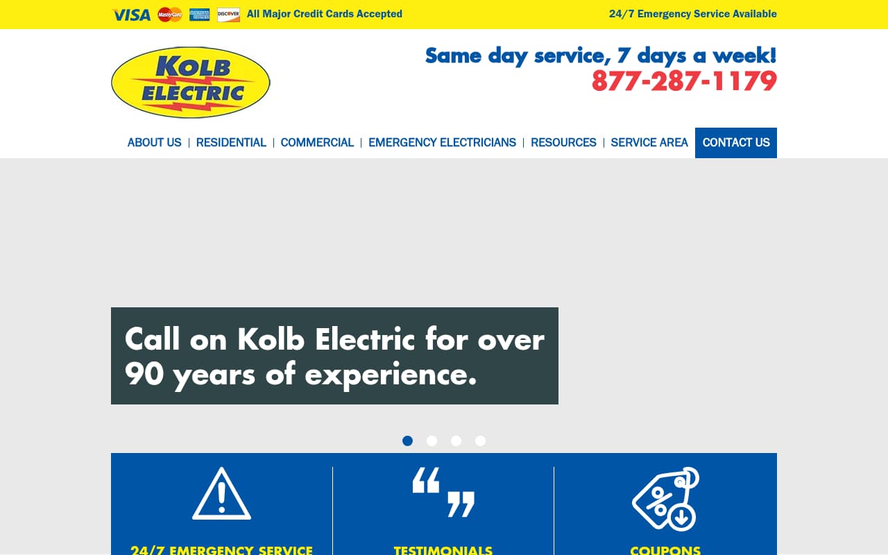 Kolb Electric website screenshot